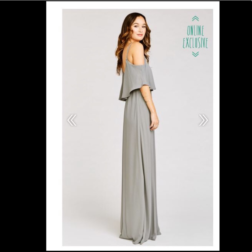 Gray Floor Length Dress